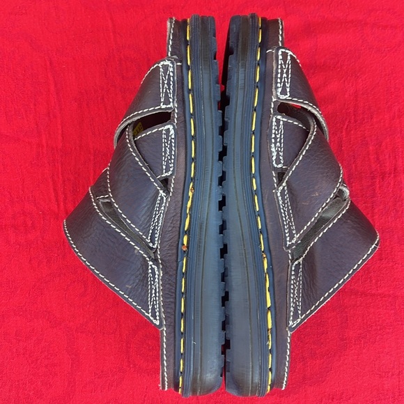 🏴󠁧󠁢󠁥󠁮󠁧󠁿 Dr. Martens MIE Vintage Chunky Platform Brown Slides Sandals UK 9 - Picture 14 of 17